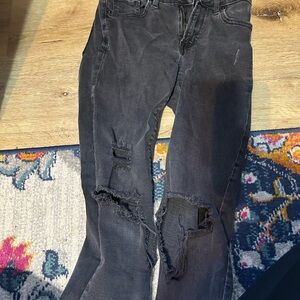 GAP Black Distressed Skinny Jeans